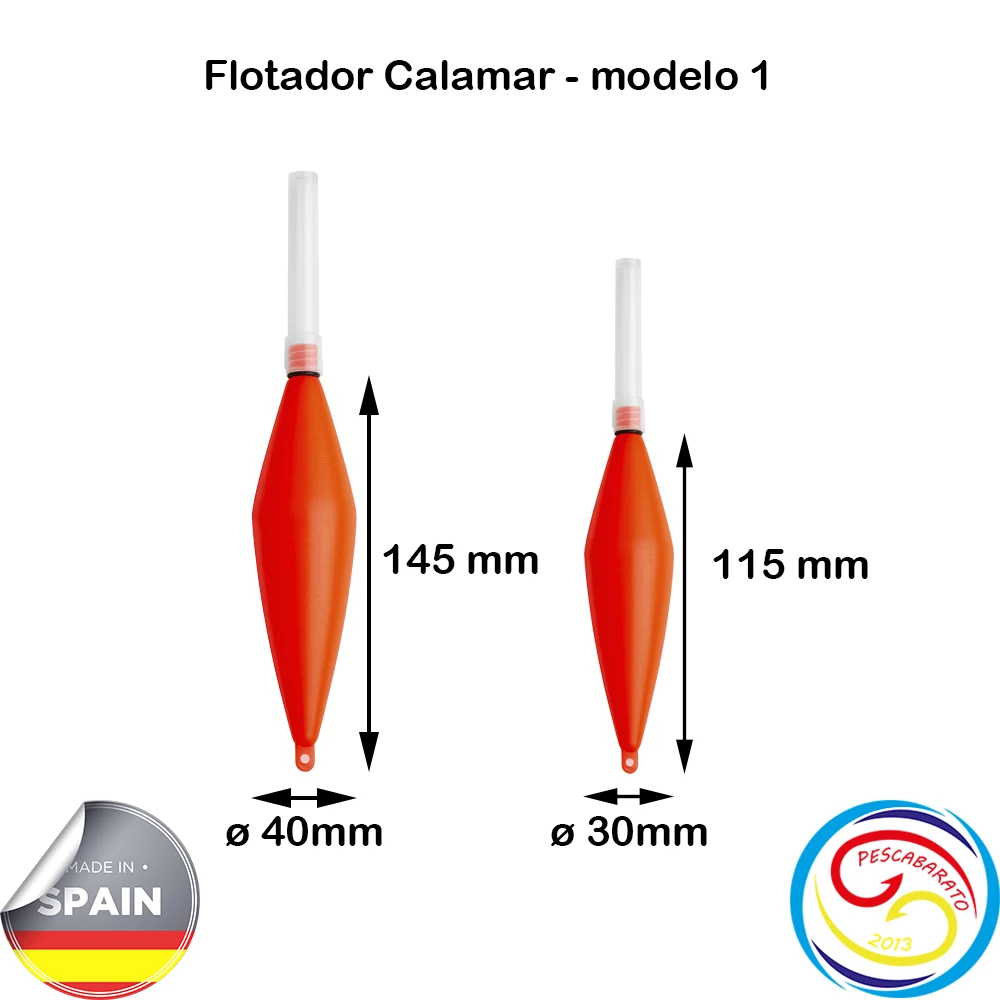 Flotador para pesca del calamar Pescabarato 2013 naranja - imagen 3