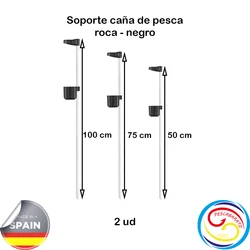 Pescabarato Soporte Caña Surfcasting Roca Negro para cañas