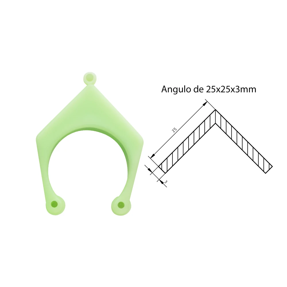 Horquillas soporte caña 25x3 y 30x3 verde flúor - imagen 2