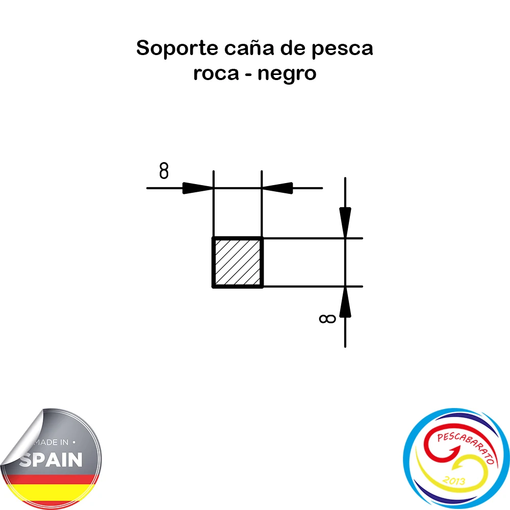 Pescabarato Soporte Caña Surfcasting Roca Negro para cañas - imagen 3
