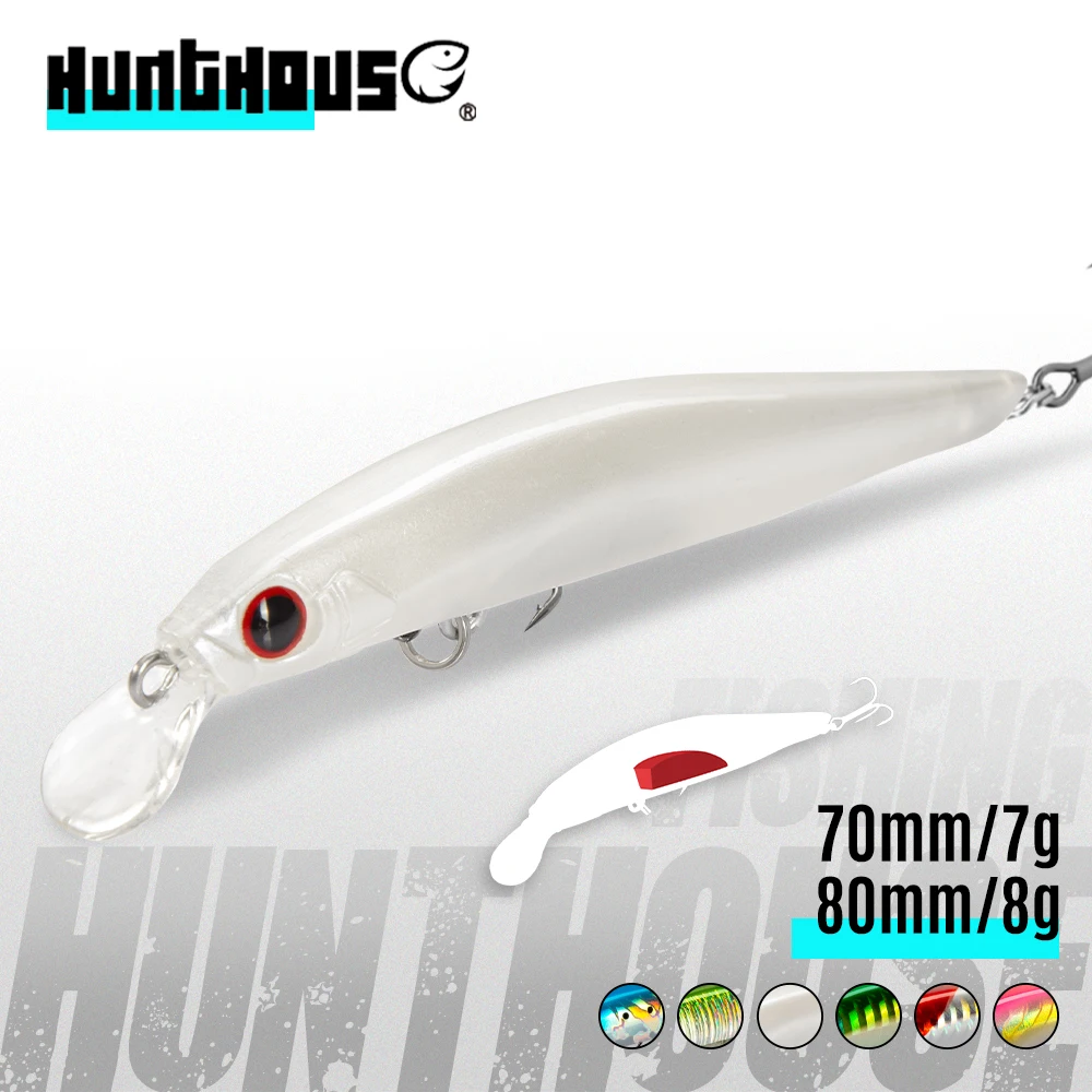 Hunthouse artista Minnow señuelo de Pesca 70/80/105mm hundimiento Jerkbait Wobblers señuelo duro aparejos de Pesca para lubina trucha LW401