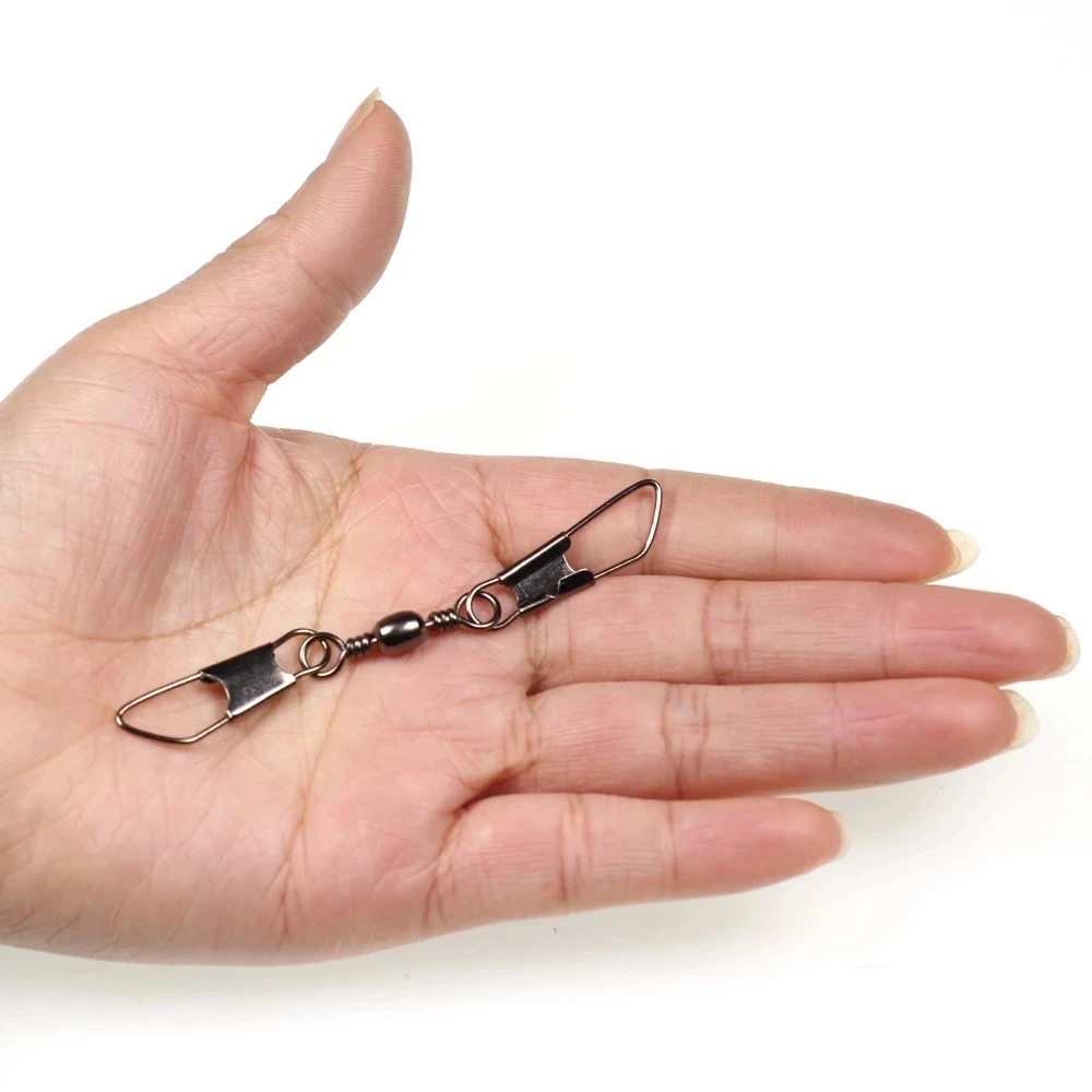 Bimoo-anzuelos giratorios de doble seguridad, accesorio de pesca, Pin de cambio rápido, 300 Uds. - imagen 4