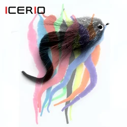 ICERIO-señuelo para pesca de agua salada, cebo para lubina, muskkie, Murray, cod, Streamer, 5 unids/paquete