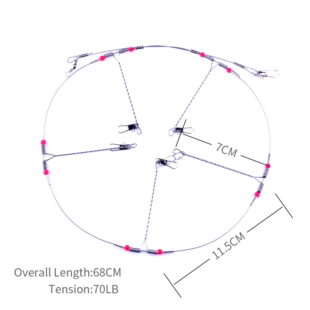 WDAIREN-anzuelos de pesca antibobinado de 1-5 eslabones giratorios, aparejos de acero, anzuelos de acero de alta calidad, accesorios para señuelos - imagen 4