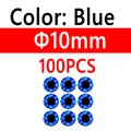 100pcs 10mm Blue