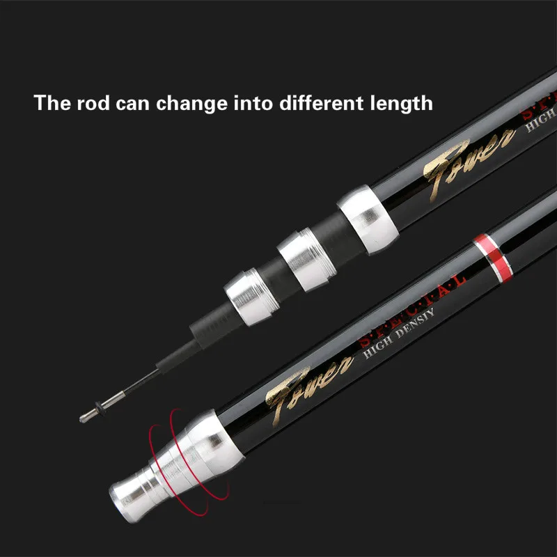 Caña hueca De doble uso De 4,5 m-9,0 m, poste De Pesca superduro, posicionamiento De Taiwán, Secciones cortas, Olta De mano - imagen 5