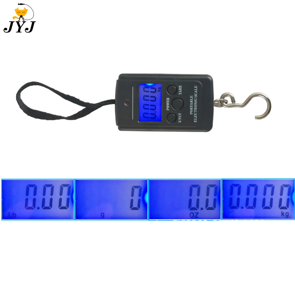 Mini báscula Digital de 40kg X 10g para equipaje de pesca, pesaje de viaje, balanza electrónica portátil con gancho para colgar, báscula de mano