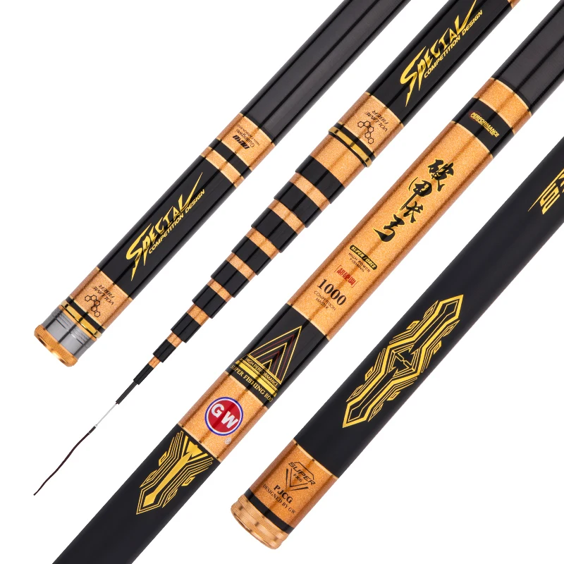 Caña de pescar Telescpic de fibra de carbono, aparejos de Pesca Olta, 8/9/10/11/12/13m, 60T - imagen 5