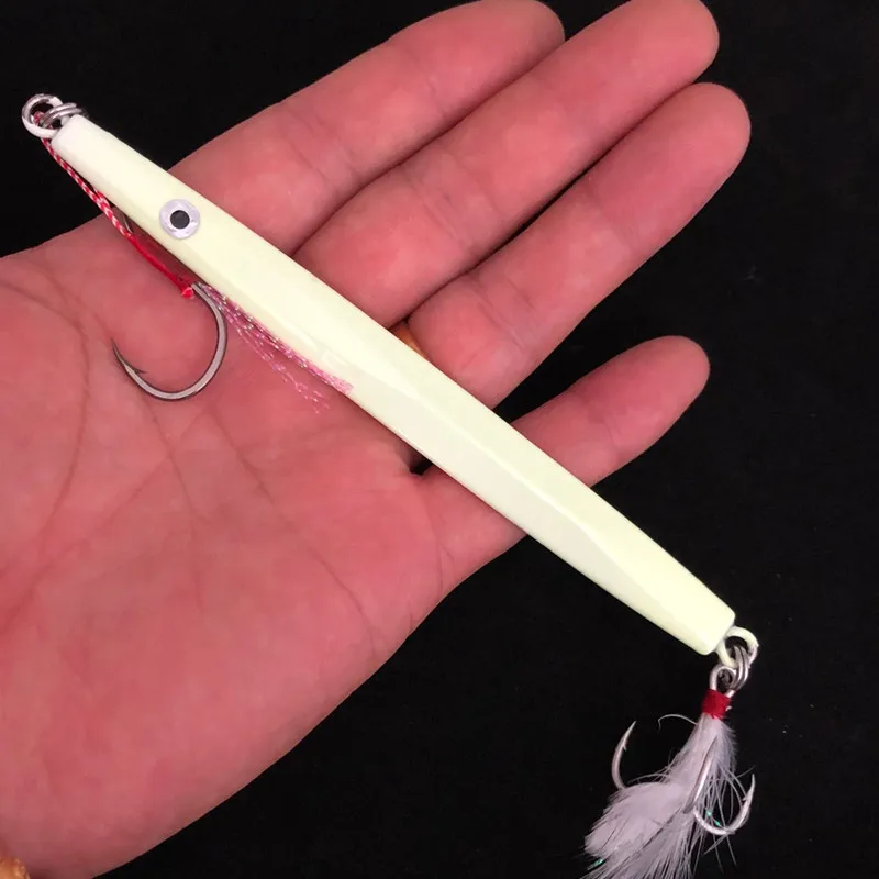 Señuelo de pesca Jigbait de hundimiento rápido, cebo de Metal, 40g/60g, plantillas de pesca para barco oceánico, 12cm, 13cm, 1 pieza en oferta - imagen 2