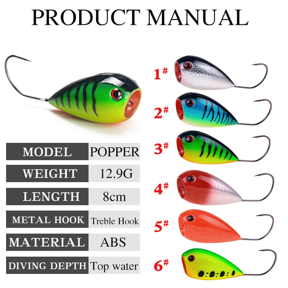 Señuelo de Pesca de 8cm y 12,9g, cebo de plástico duro Artificial Isca de tiro largo, 1 unidad - imagen 3