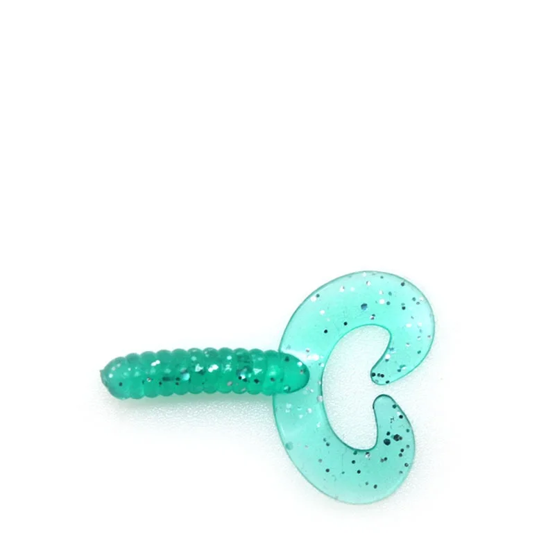 Señuelo de pesca de doble cola de un solo color, suave, 3,5 cm/0,8g, gel de sílice, dos colas, gusanos, Wobblers, Swimbait, cebos de silicona, 50 unidades por lote - imagen 4