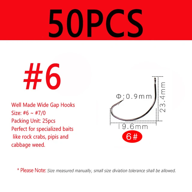 50pcs size 6