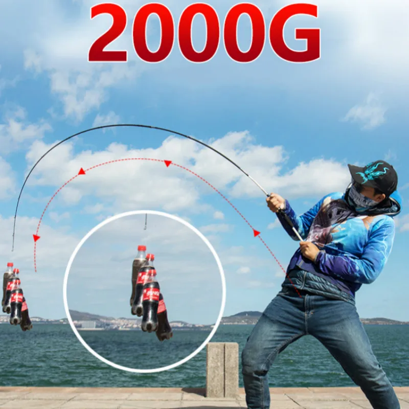 Caña de pescar telescópica de fibra de carbono, palo de lanzamiento lejano de 2,1 M-4,5 M, para pesca en roca, para barco de mar, cuekartwo Olta - imagen 4