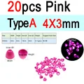 20 Pink 4x3mm A