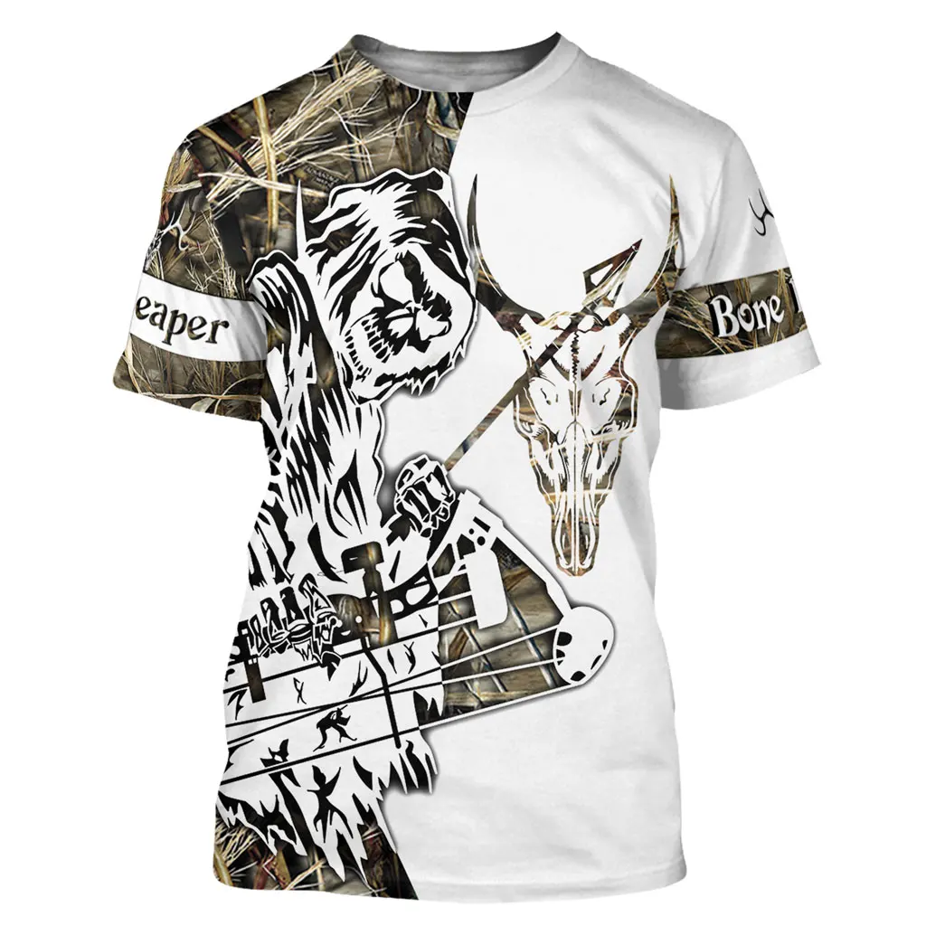 2025 novedad de verano Cool Hipster hombres camiseta pato caza hueso Reaper impresión 3D Camiseta de manga corta Unisex Casual tops TX222 - imagen 3
