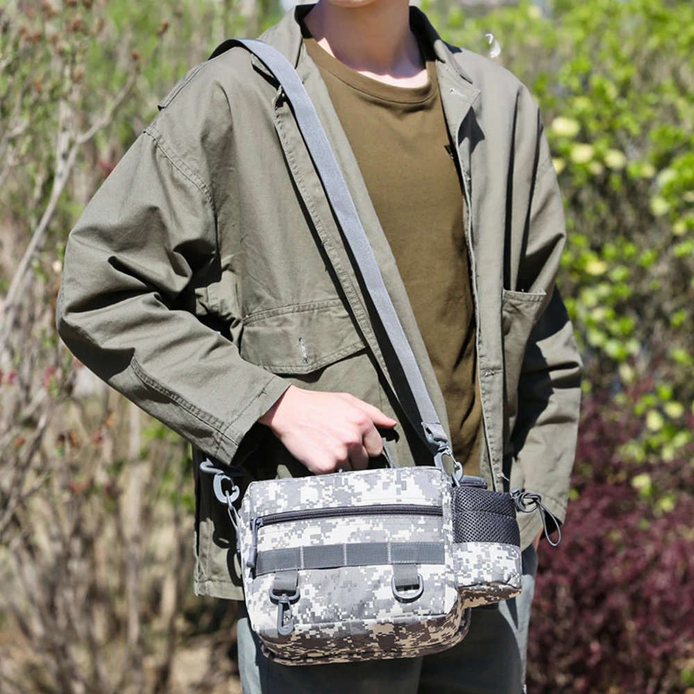 Riñonera de pesca impermeable ajustable, bolso de hombro al aire libre, gran capacidad, equipo de pesca internacional, carrete, organizador de cebo, X434G - imagen 4