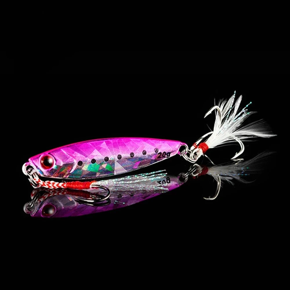 Caliente nuevo 10g 15g 20g 30g pesca jigging señuelo cuchara spinnerbait cebo de metal lubina atún señuelos jig minnow aparejos de pesca - imagen 2