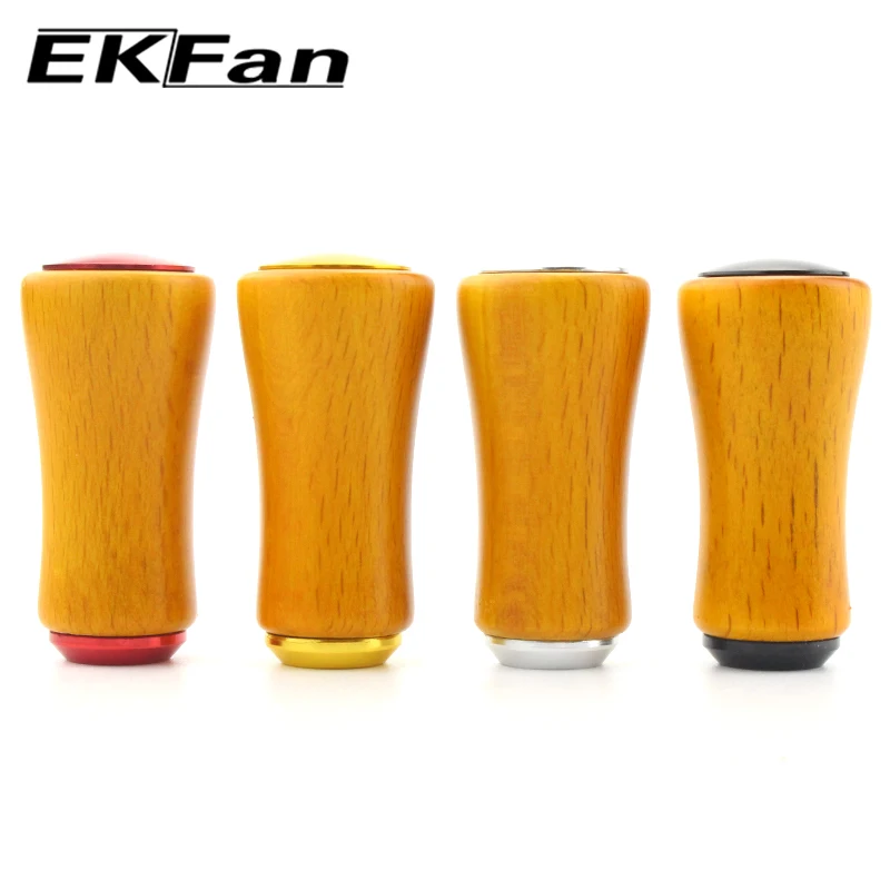 EKFan-mango de carrete de pesca, perilla de madera para carretes de pesca Baitcasting D/S, pieza de componente, accesorio de equipo de aparejos de pesca - imagen 3