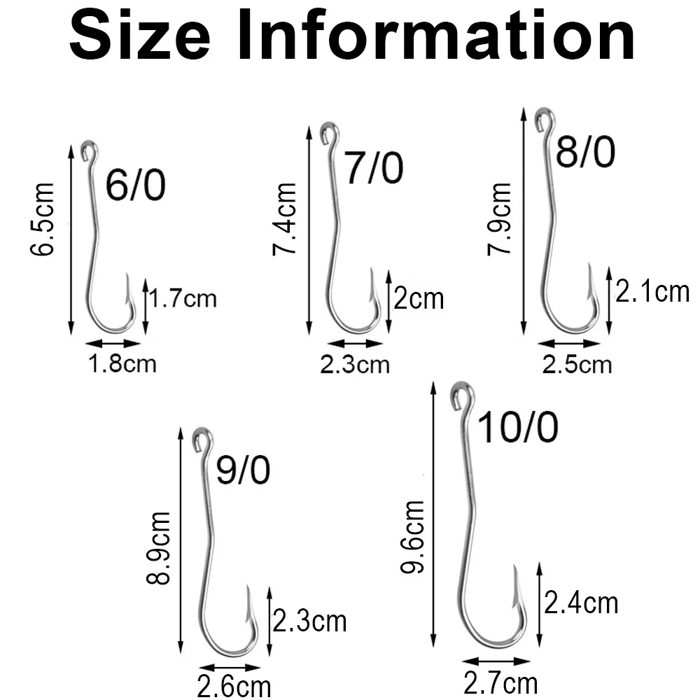 80 Uds de acero inoxidable lubina rayada ganchos de pesca Jig vástago largo cigüeñal anzuelos océano playa de equipo para pesca abordar - imagen 2