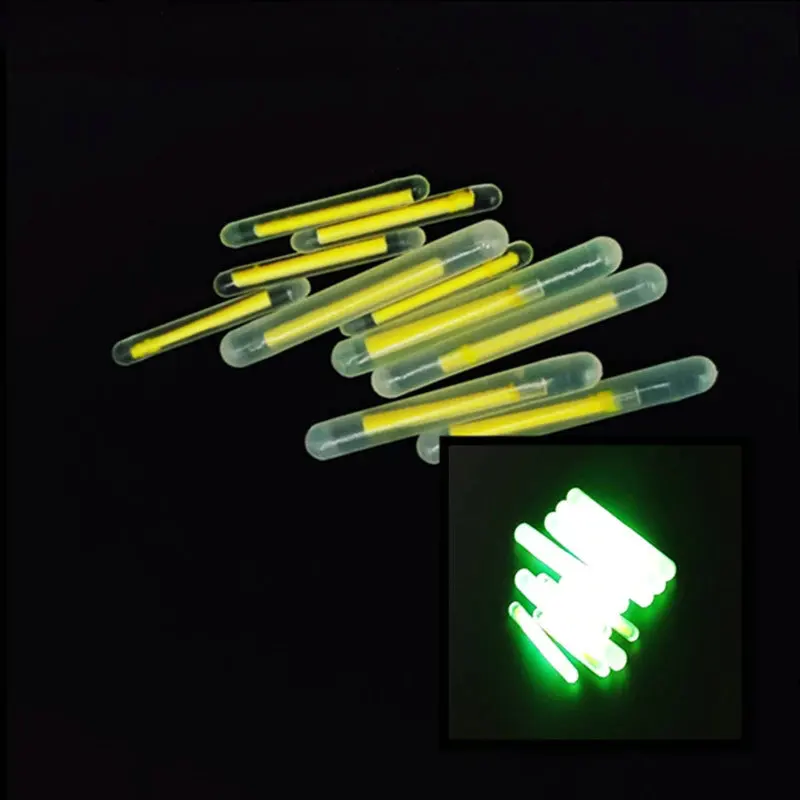 20/50 Uds flotador de pesca palo de luz fluorescente barra de luz flotador nocturno luz barra que brilla en la oscuridad lotes útiles aparejos de pesca - imagen 2