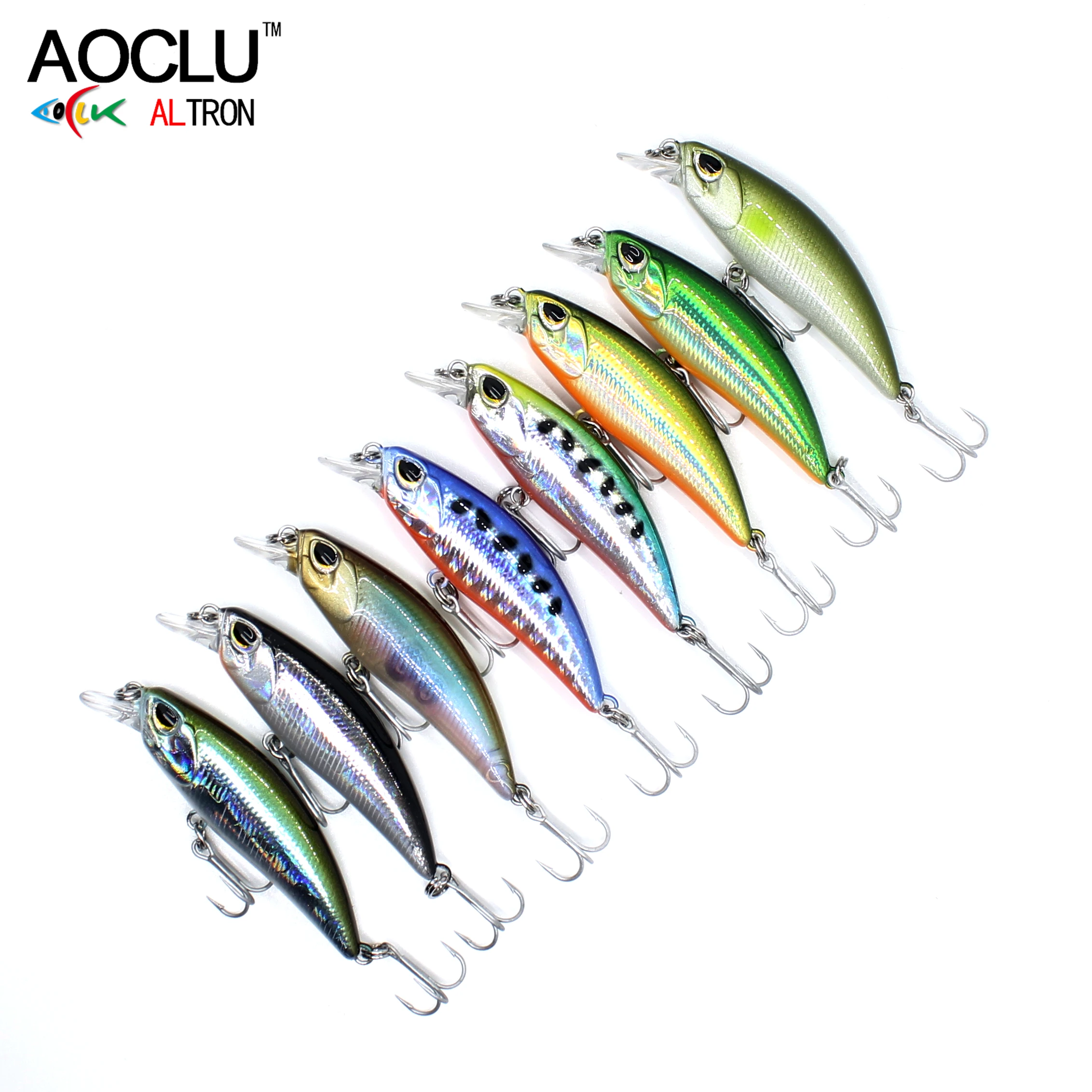 AOCLU-Wobblers de hundimiento Jerkbait, cebo duro, señuelo de manivela de pececillo pequeño, agua dulce, de bajura, playa, roca, pesca de trucha, 45mm, 4,0g - imagen 5