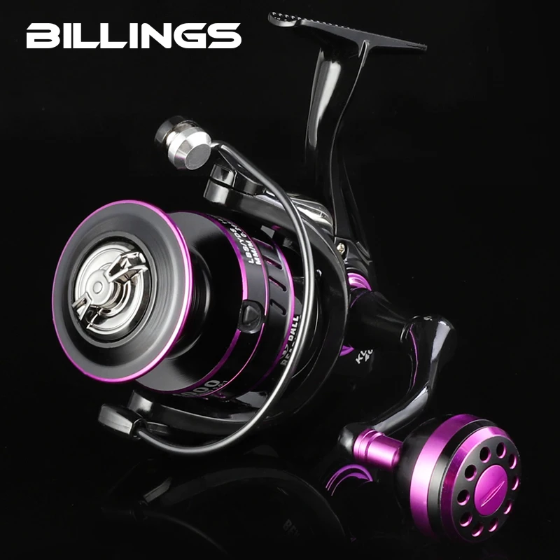 KD1000-6000-carrete de pesca giratorio de Metal, arrastre máximo de 10kg, 5,0: 1/4, 7: 1, carrete de agua salada, balancín CNC - imagen 5