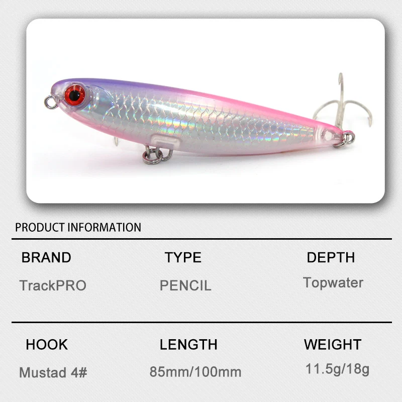 TacklePRO PE12 Señuelo Topwater Wobbler para agua salada acción - imagen 2