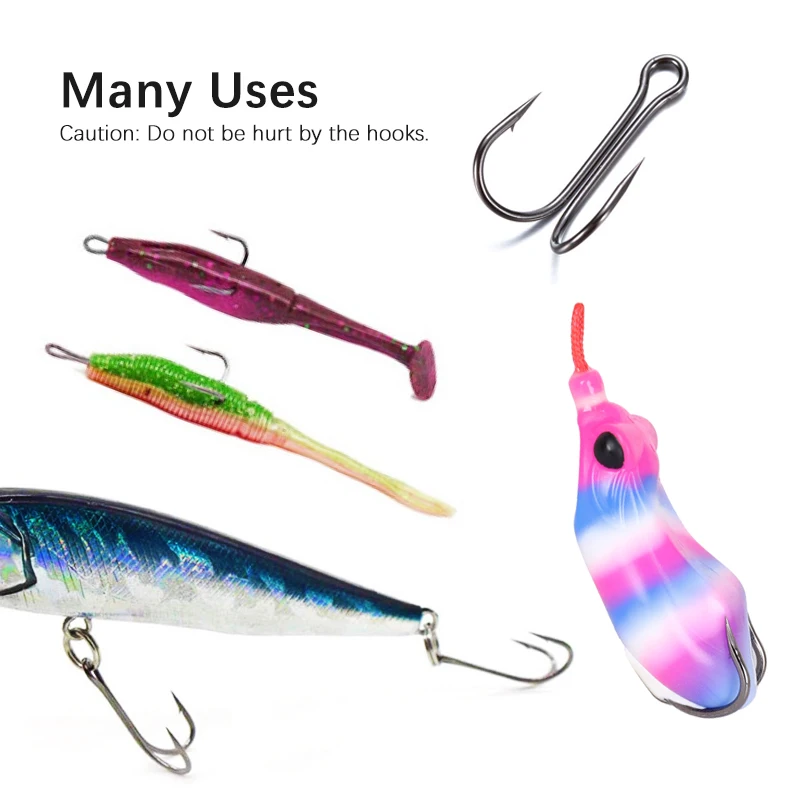 Mosodo-anzuelo de pesca doble con púas, 10 unids/set/juego, accesorios de pesca con mosca - imagen 4