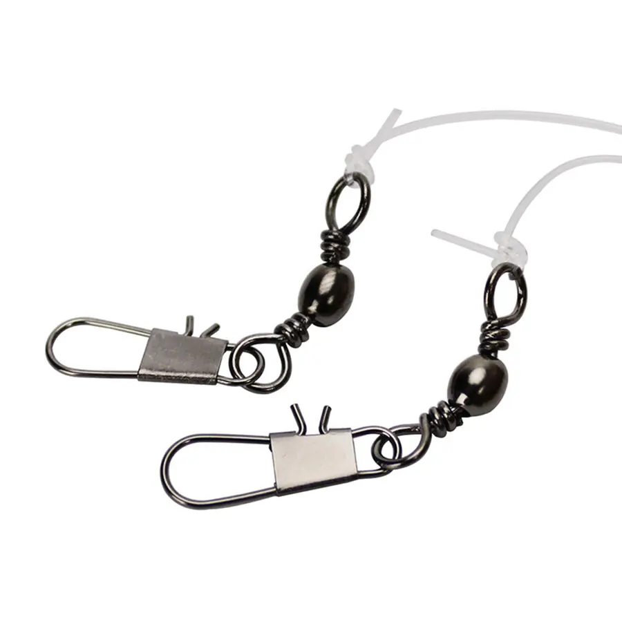 Sabiki samodur anzuelos de pesca largos, cebo de pesca de piel de pescado Real, aparejo para agua de mar, natación de aguas profundas, calamar, Saury, lubina, 10 ganchos - imagen 5