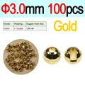 100pcs 3.0mm Gold