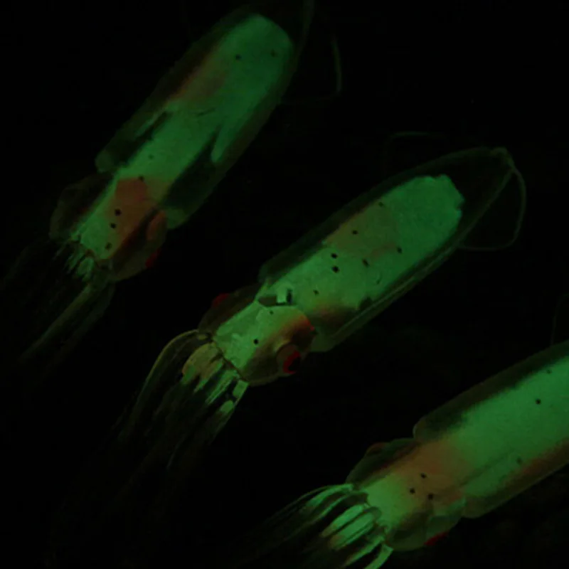 Señuelo de pesca de calamar de pulpo brillante, 12cm, 11g, falda de pulpo suave luminoso, Wobblers, cebos artificiales para pesca en el mar, 1 ud. - imagen 5