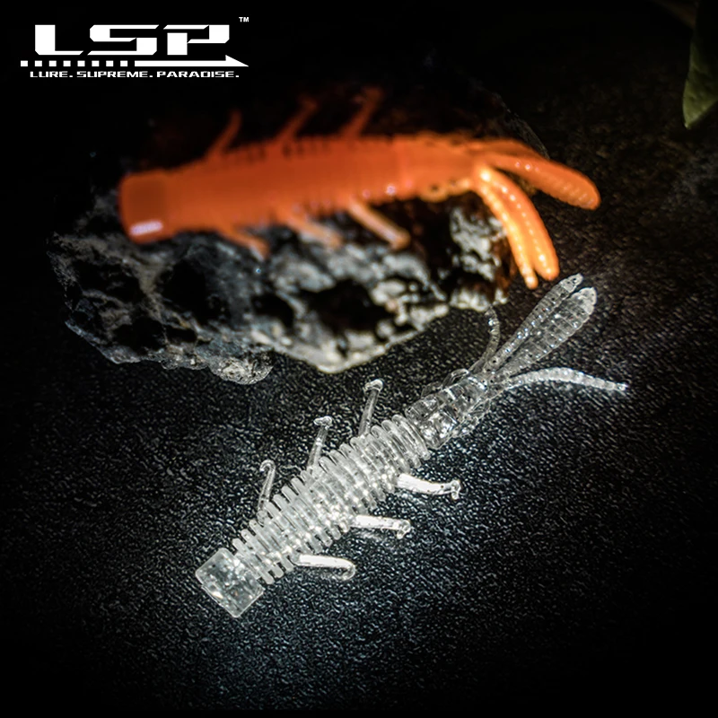 LSP-señuelo de camarón blando flotante, cebo de 2,5 pulgadas, aparejo flotante, tiro directo, atrayente de peces, 8 unids/lote por bolsa - imagen 5