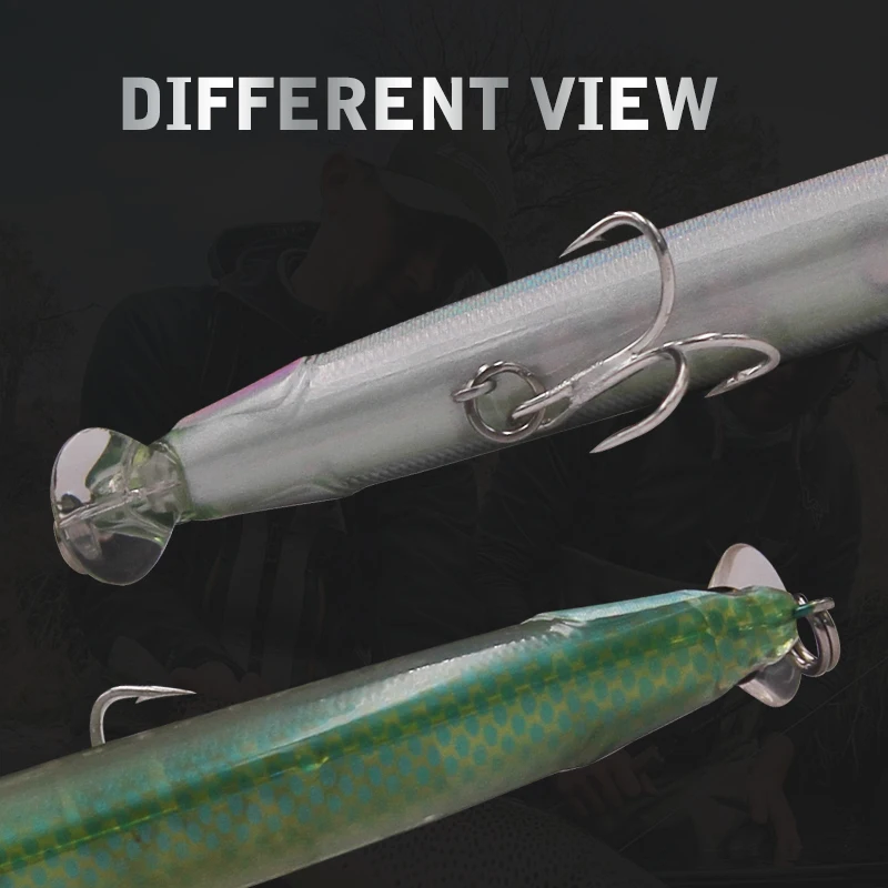 Wondershot-señuelo flotante para pesca de pececillos, anzuelo duro de fundición larga, profundidad de 130M, 13,5mm, 1,5g, Jerkbait, Wobblers, A03 - imagen 3