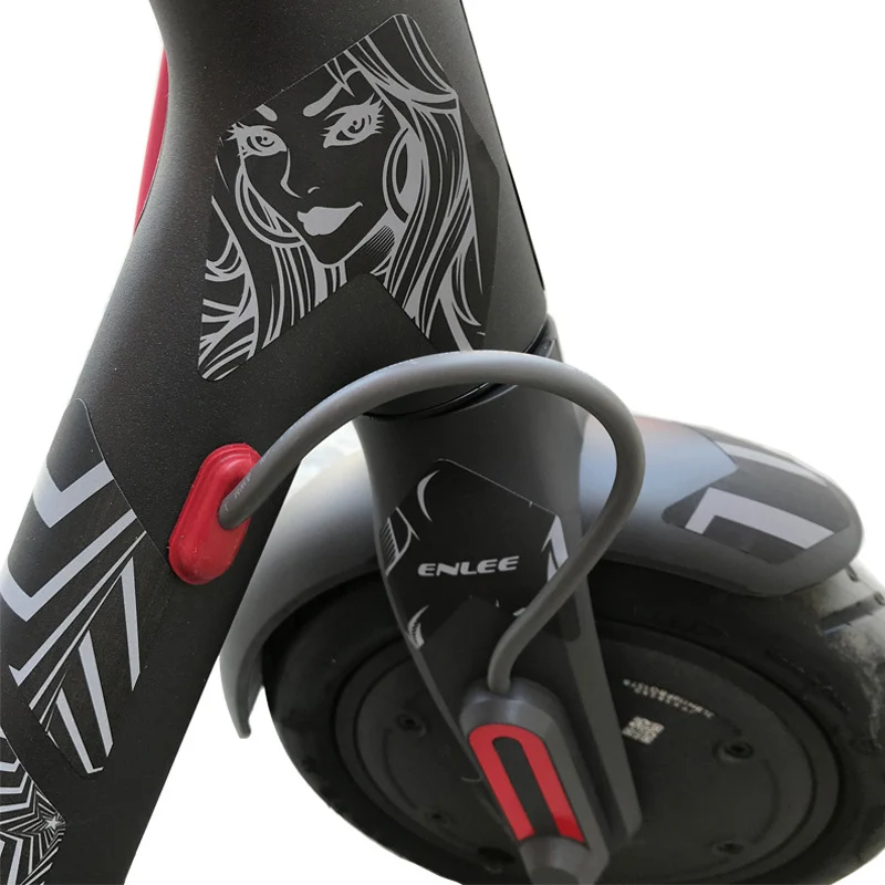 Pegatinas reflectantes para patinete eléctrico, película de marco de bicicleta, protector impermeable antiarañazos, luz de advertencia para bicicleta de montaña y carretera - imagen 3