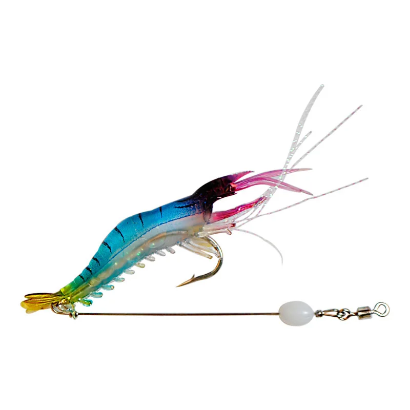 10 unids/lote de señuelos artificiales luminosos para la noche, 9cm, 6g, cebo suave con barril largo de alambre de acero inoxidable giratorio J031 - imagen 5