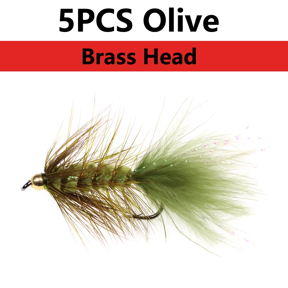 5pcs brass olive