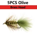 5pcs brass olive