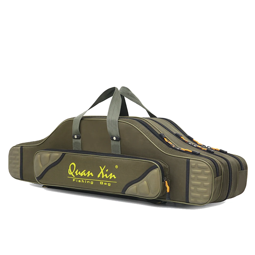 Bolsas de Pesca Oxford plegables, estuche de almacenamiento de herramientas para caña de pescar, gran capacidad, 2/3/4 capas, 80cm-120cm, XA192G - imagen 2