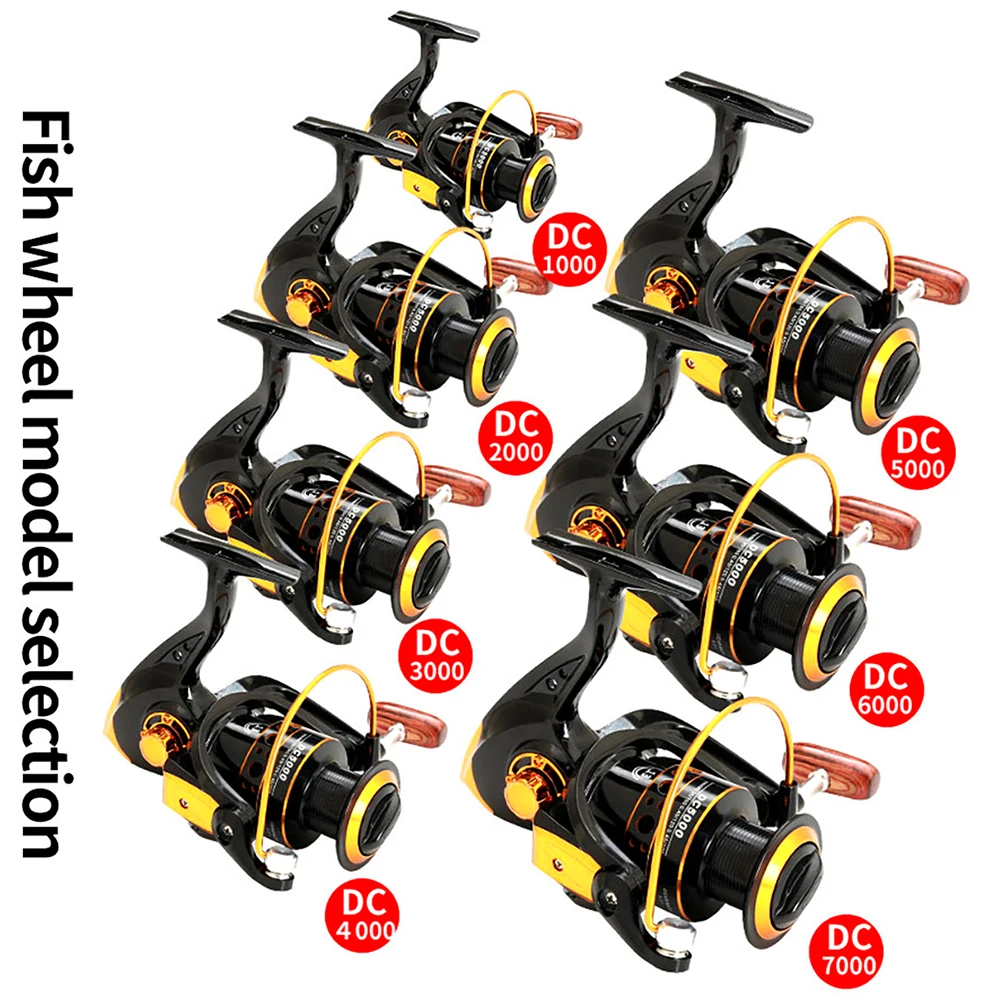 Carrete de Pesca giratorio de Metal, 12 + 1BB 5,2: 1, aparejos de Pesca, alimentador, rueda de Pesca de carpa 1000-7000 - imagen 3