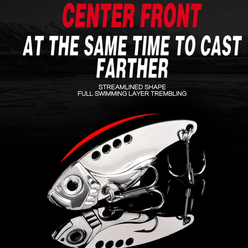 Señuelo de pesca de Metal VIB 3/7/10/15/20g, cuchara giratoria con vibración, Crankbait, cebo Artificial duro, aparejos de cicla VIB, 4 unids/lote - imagen 3