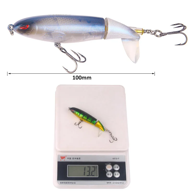 Señuelo de pesca de Lucio, 13G, 10CM, tapones grandes, Popper, pececillo, caballa, salmón, bacalao, lubina, señuelo para pesca - imagen 2