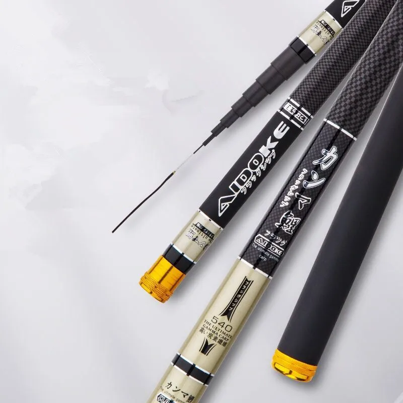 Super Light Hard Carbon Fiber Hand Fishing Pole, Telescopic Fishing Rods, Stream Rod Feeder, 3.6m, 4.5m, 5.4m, 6.3m, 7.2m, - imagen 4