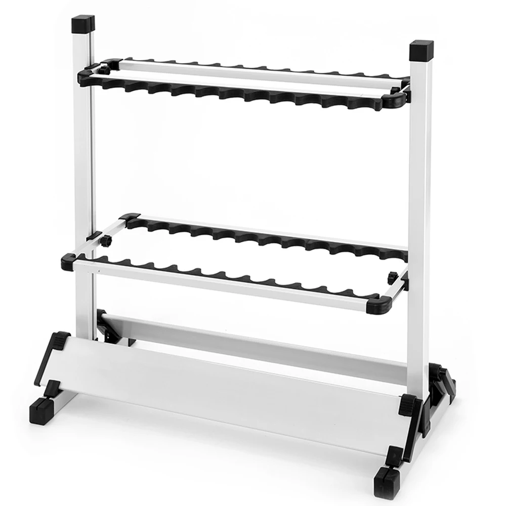 Soporte para caña de pescar de aleación de aluminio, soporte para caña de pescar, organizador, capacidad, 12 Uds., herramientas para caña de pescar - imagen 3