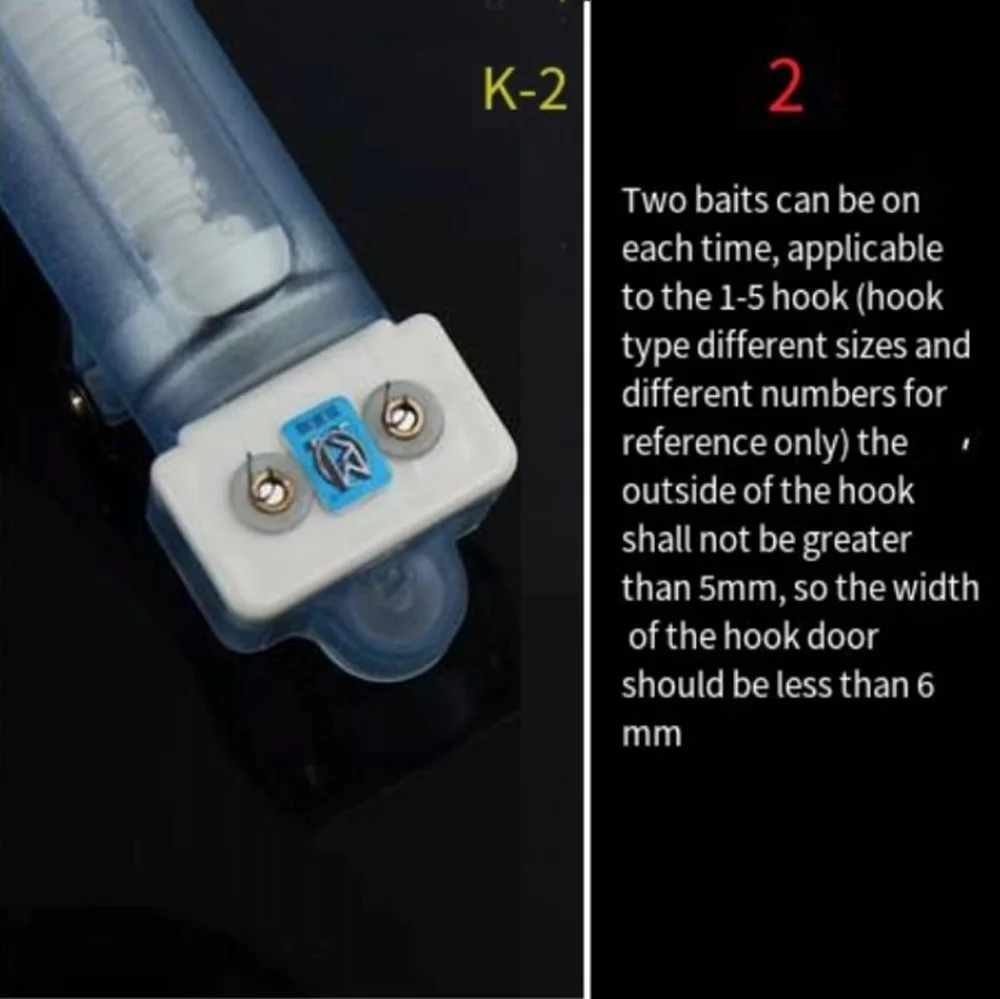 Dispositivo de cebo de Clip automático, herramienta auxiliar de pesca portátil, engranaje magnético ABS para aparejos de anzuelos, moldeado rápido, K1, K2, K3 - imagen 4
