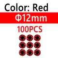 100pcs 12mm Red