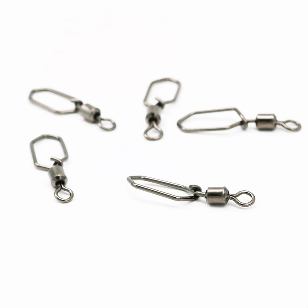Conector giratorio de pesca con broche en forma de T 2 #-10 # para anzuelo, señuelo, aparejos, accesorios de pesca de carpa, 50-100 Uds./1 caja - imagen 4