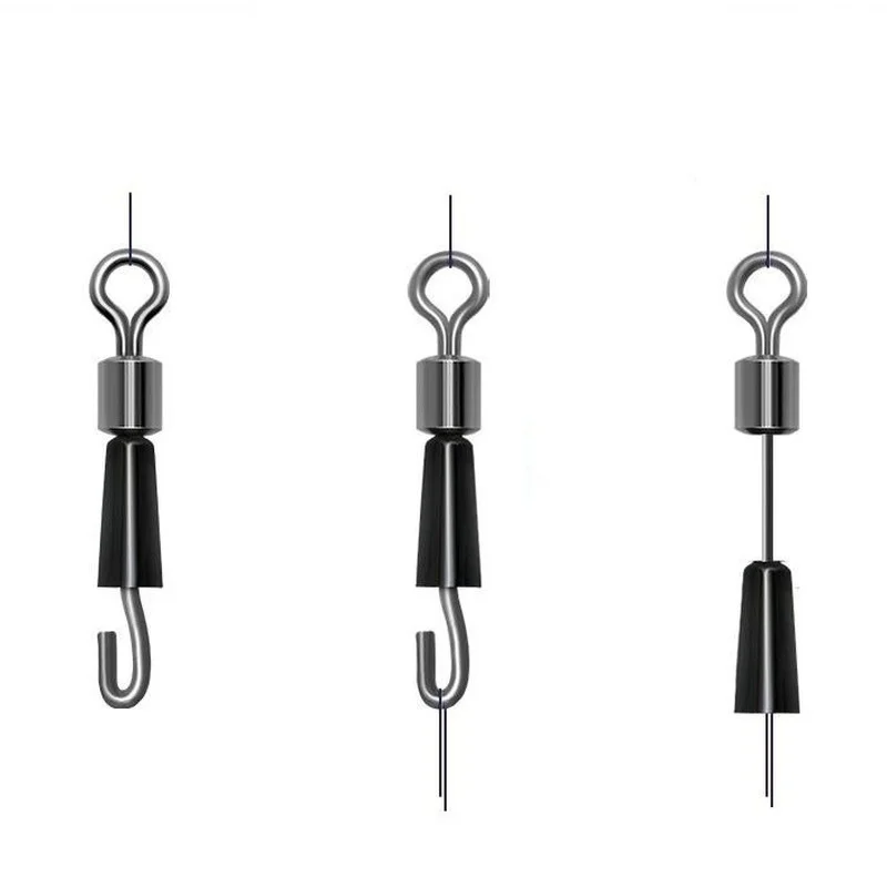 FLYSAND-anzuelos conectores de pesca, rodamiento de bolas giratorio, anillos sólidos, conexión rápida, 20 unids/bolsa, herramienta de pesca, accesorios - imagen 5