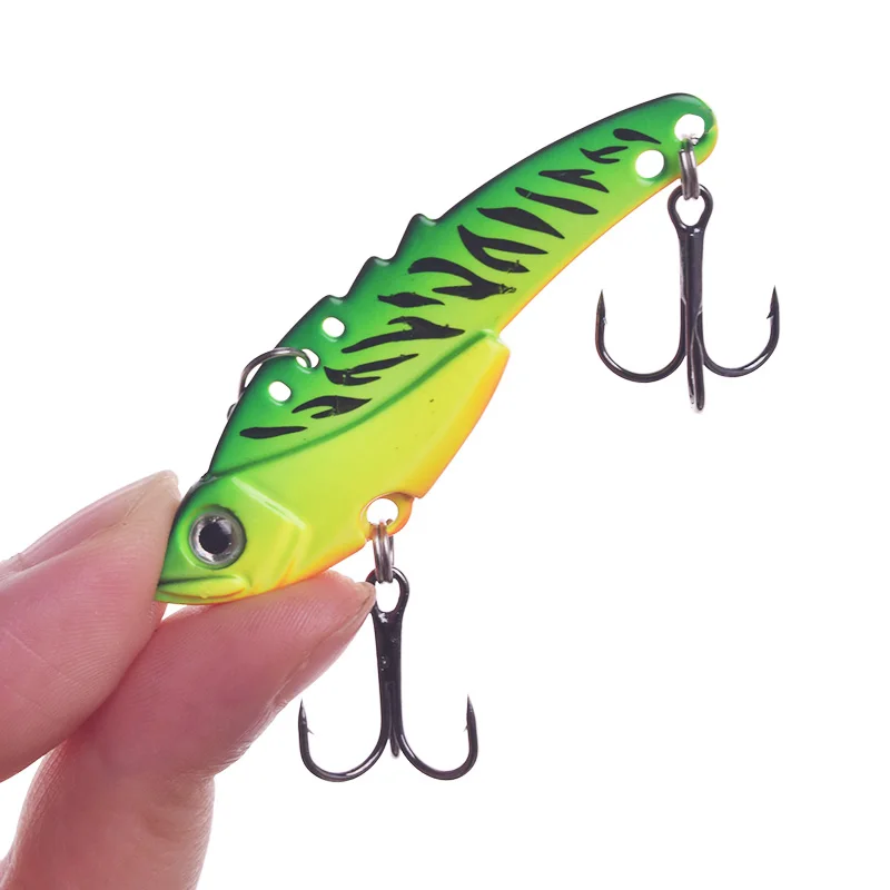 Señuelo de Metal con ojos 3D de 9g y 13g, cebos de vibración que se hunden, Vibe Artificial para perca, Lucio, aparejos de pesca giratorios, 1 ud. - imagen 4