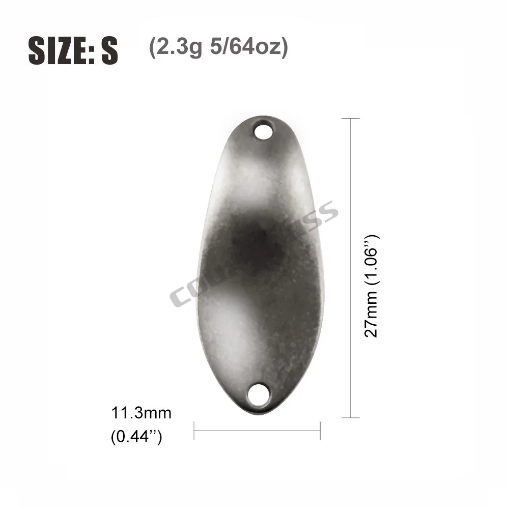 Countbass 50pcs Brass Micro Salmon Fishing Spoon Blanks 2.3g 2.8g , Blank Fishing Lures for Bass Pike - imagen 5
