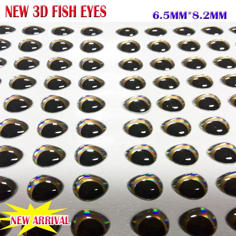 Nueva llegada ojos de pez 3d 2,3*4mm 3,5*5mm 5mm * 6mm 5mm * 7mm 4 tamaños elegir 500 unids/lote - imagen 4